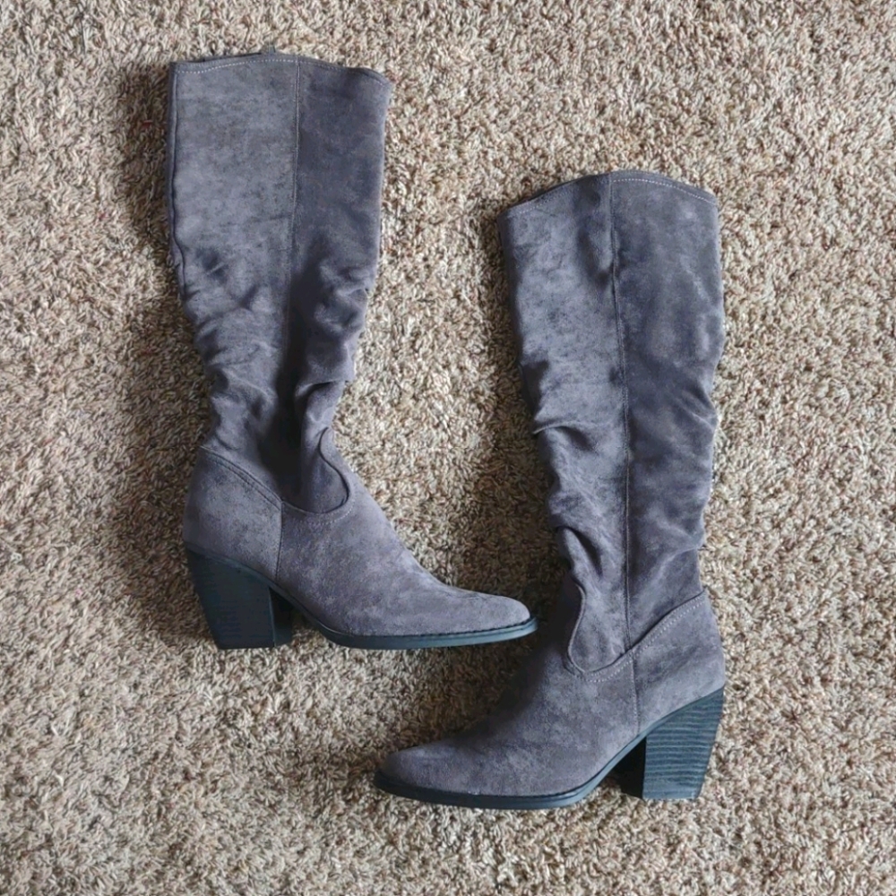 Grey Very G Knee-high Boots